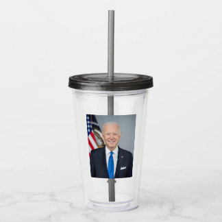 Vaso Acrílico Retrato de la Casa Blanca del presidente Joe Biden