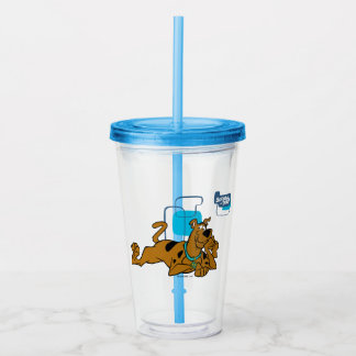 Vaso Acrílico Retro Cuadrados Scooby-Doo Abajo
