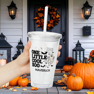 Vaso Acrílico Retro Ghost Un Halloween Niño Cumpleaños 1