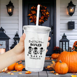 Vaso Acrílico Retro Gritos y Copas Espeluznante Halloween