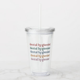 Vaso Acrílico Retro higiénico dental RDH Dentist Dental gifts