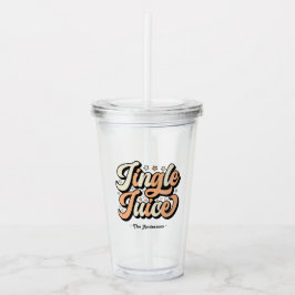 Vaso Acrílico Retro “Jingle Juice” Navideño Personalizado