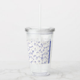 Vaso Acrílico Reunión familiar, Boho Moda Bluebonnets,