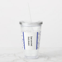 Vaso Acrílico Reunión familiar, Boho Moda Bluebonnets,