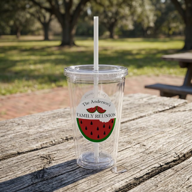 Vaso Acrílico Reunión Familiar de Verano de Sandía (Subido por el creador)
