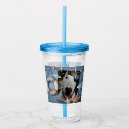 Vaso Acrílico Rex El TV Terrier Verano Tumblador de plástico