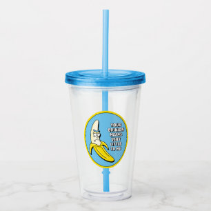 Vaso Acrílico RIQUEZA Y MORTY™ Banana Rick Badge