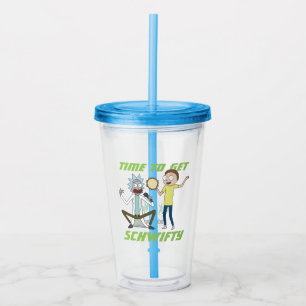 Vaso Acrílico RIQUEZA Y MORTY™ Hora De Conseguir Schwifty