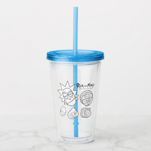 Vaso Acrílico RIQUEZA Y MORTY™ Patrón de cabeza de familia S