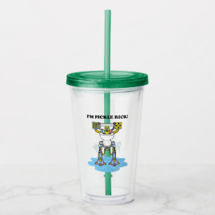 Vaso Acrílico RIQUEZA Y MORTY™ Pickle Rick Toilet Mech