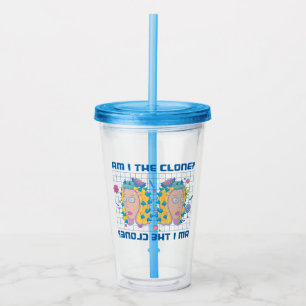 Vaso Acrílico RIQUEZA Y MORTY™ ¿Soy El Clon?