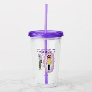 Vaso Acrílico RIQUEZA Y MORTY™ Vives Con Las Consecuencias