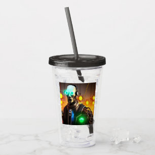 Vaso Acrílico Robot 2 humo negro tumbler acrílico