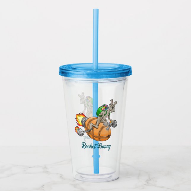 Vaso Acrílico Rocket Bunny (Anverso)