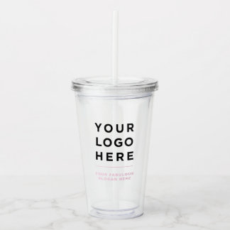 Vaso Acrílico Rosa turbio | Tumbler transparente personalizado c