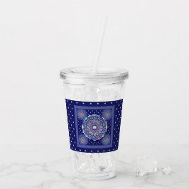 Vaso Acrílico Rosario azul