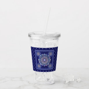 Vaso Acrílico Rosario azul