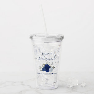 Vaso Acrílico Rosas de la Moda Blue Boho Boda elegante de la dam