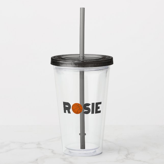 Vaso Acrílico Rosie Basketball (Anverso)