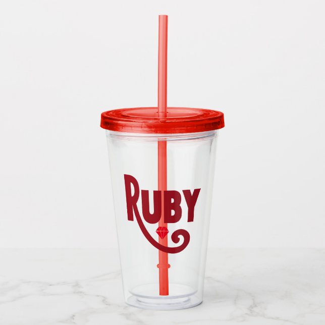 Vaso Acrílico Ruby (Anverso)