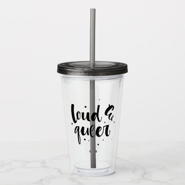 Vaso Acrílico Ruidoso y queer (Anverso)