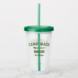 Vaso Acrílico Rústico personalizado del campamento retro bach bl