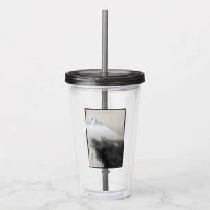 Vaso Acrílico Ryu Shoten: Dragón Ascendente sobre Fuji, Japón