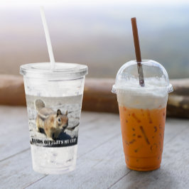 Vaso Acrílico ¡Saca las manos! Fotografía de la fauna de la ardi