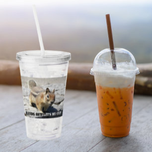 Vaso Acrílico ¡Saca las manos! Fotografía de la fauna de la ardi