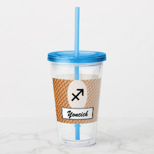 Vaso Acrílico Sagittarius Zodiac Symbol Standard de K Yoncich