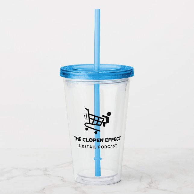 Vaso Acrílico Saludos al efecto abierto (Anverso)