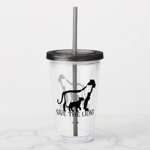 Vaso Acrílico Salvar a los leones