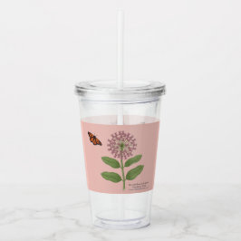 Vaso Acrílico Salvar la Población de Mariposas Monarca este Día 