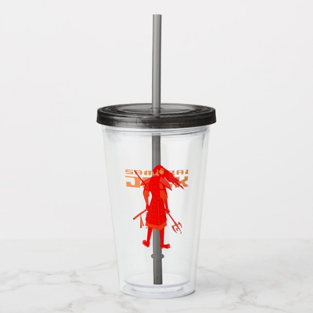 Vaso Acrílico Samurai Jack Red Warrior Graphic (Anverso)