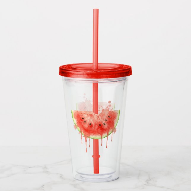 Vaso Acrílico Sandía (Anverso)