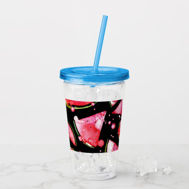 Vaso Acrílico sandía acuática 2 (Reverso (hielo))