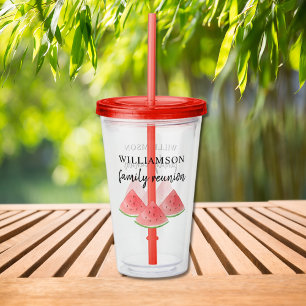 Vaso Acrílico sandía de Reunión Familiar