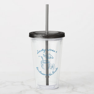 Vaso Acrílico Sandy Toe y Metas de Damas de Honor Despedida de S