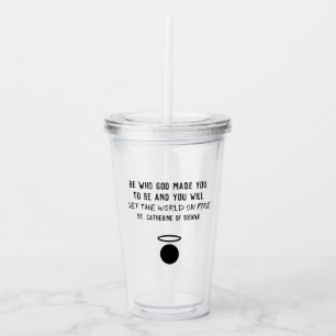 Vaso Acrílico Santa Catalina de Sienna cita Tumbler