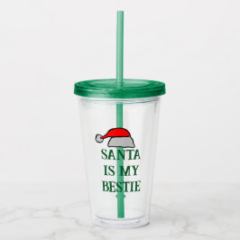 Vaso Acrílico Santa es mi Bestie