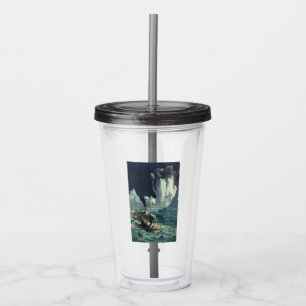 Vaso Acrílico Sargazo Mar Grim Reaper y Hundimiento de Titanic