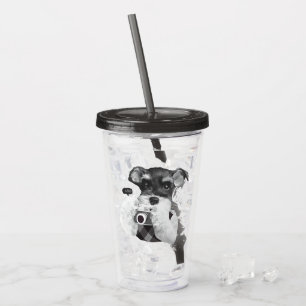 Vaso Acrílico Schnauzer con cámara