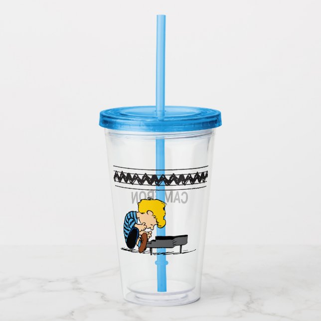 Vaso Acrílico Schroeder Charlie Brown Music (Anverso)