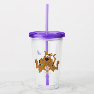 Vaso Acrílico Scooby-Doo Admirando a la flor