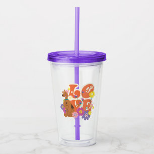 Vaso Acrílico Scooby-Doo "amor "