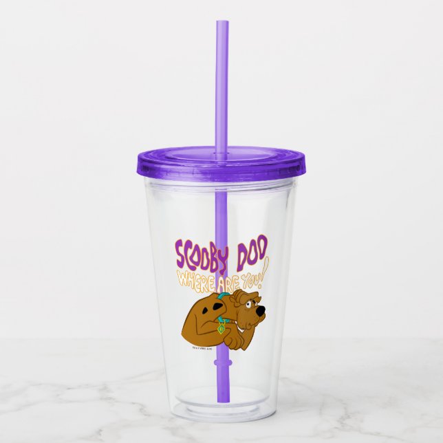 Vaso Acrílico Scooby-Doo asustado (Anverso)