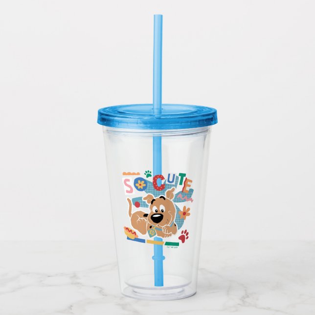 Vaso Acrílico Scooby-Doo | Baby Scooby-Doo So Cute (Anverso)