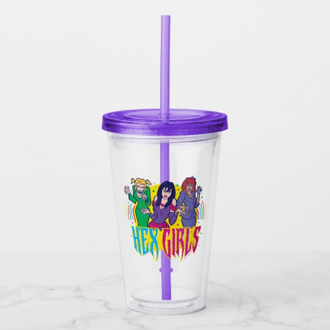 Vaso Acrílico Scooby-Doo | Chicas hexadecimales (Anverso)
