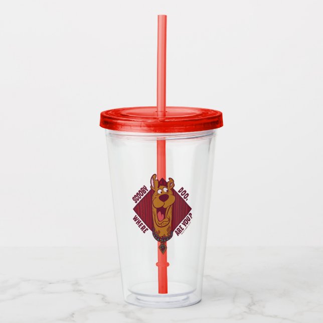 Vaso Acrílico Scooby-Doo ¿Dónde está el gráfico tribal? (Anverso)