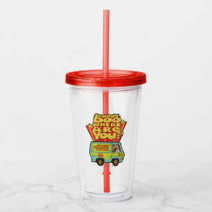 Vaso Acrílico Scooby-Doo "¿Dónde Estás?" Retro Personalizado V